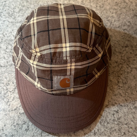 Carhartt Other - Carhartt | Men’s/Unisex Brown Plaid Cadet Hat Adjustable Back w/Hidden Pocket